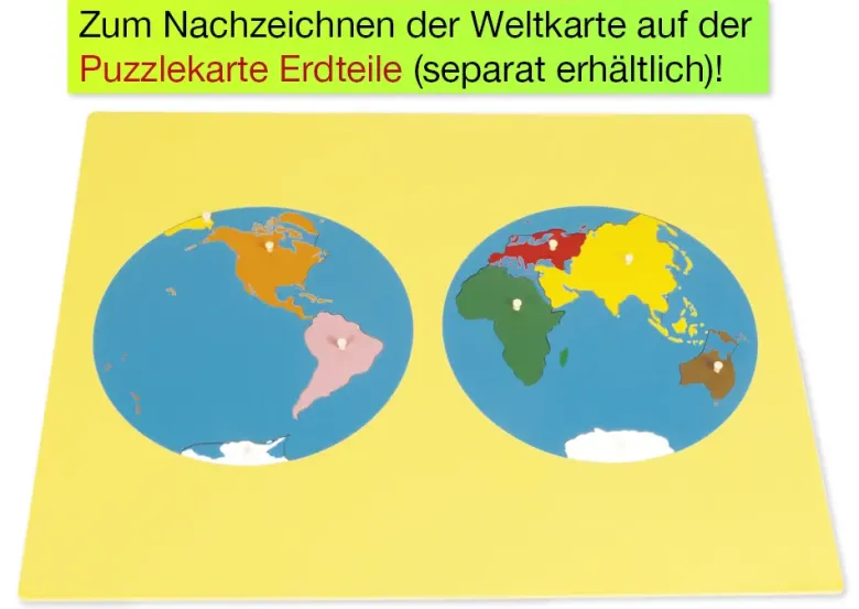 TimeTEX Kunststoffkreis zum Aufmalen der beiden Erdkugelhälften "Montessori Premium"