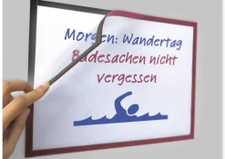 TimeTEX Magnet-Klapp-Rahmen A4 farbig, selbsthaftende Rückseite, 2 Stück