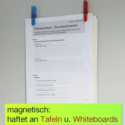 TimeTEX Magnet-Kunststoff-Klammern "Haifisch", 4-tlg., ca. 6 cm