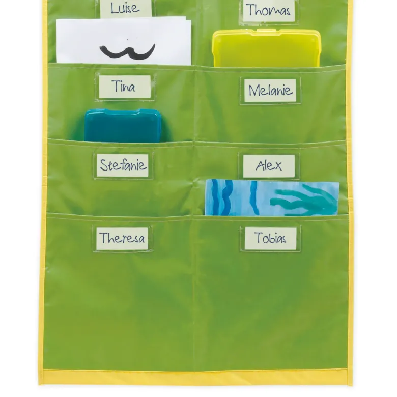 TimeTEX Materialtaschen-Station "Greenly", mit 16 Einsteck-Taschen A4, 124x50 cm