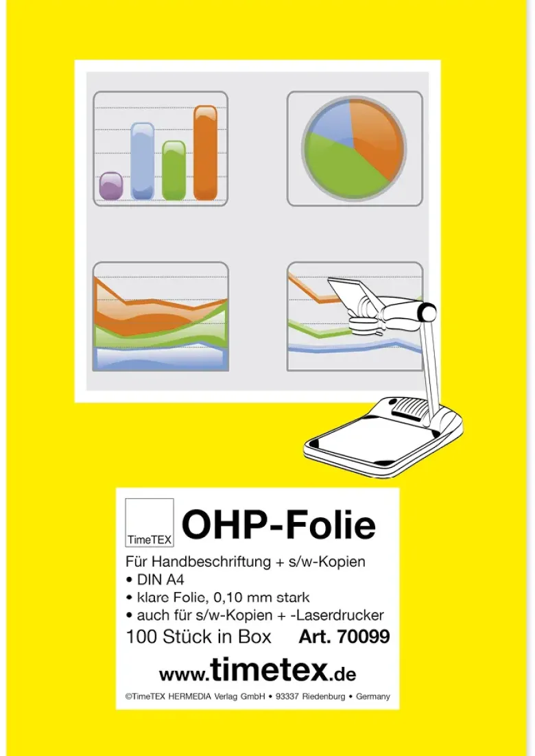 TimeTEX-OHP-Folie (kopierfähig), Box 100 Stück