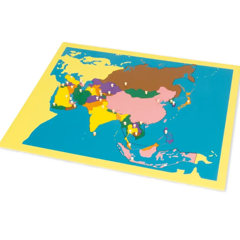 TimeTEX Puzzlekarte Asien "Montessori Premium"