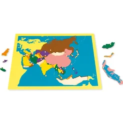 TimeTEX Puzzlekarte Asien "Montessori Premium"