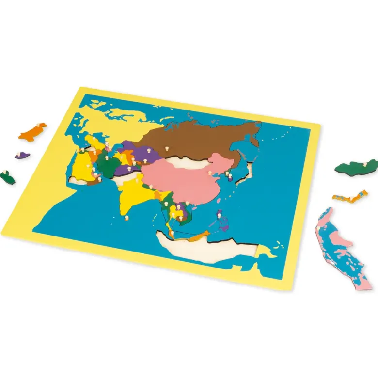 TimeTEX Puzzlekarte Asien "Montessori Premium"