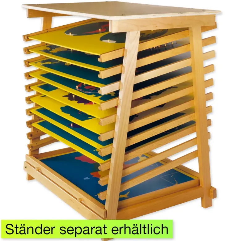 TimeTEX Puzzlekarte Asien "Montessori Premium"