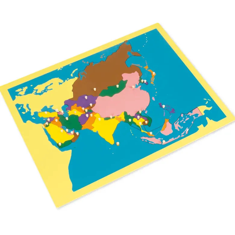 TimeTEX Puzzlekarte Asien "Montessori Premium"