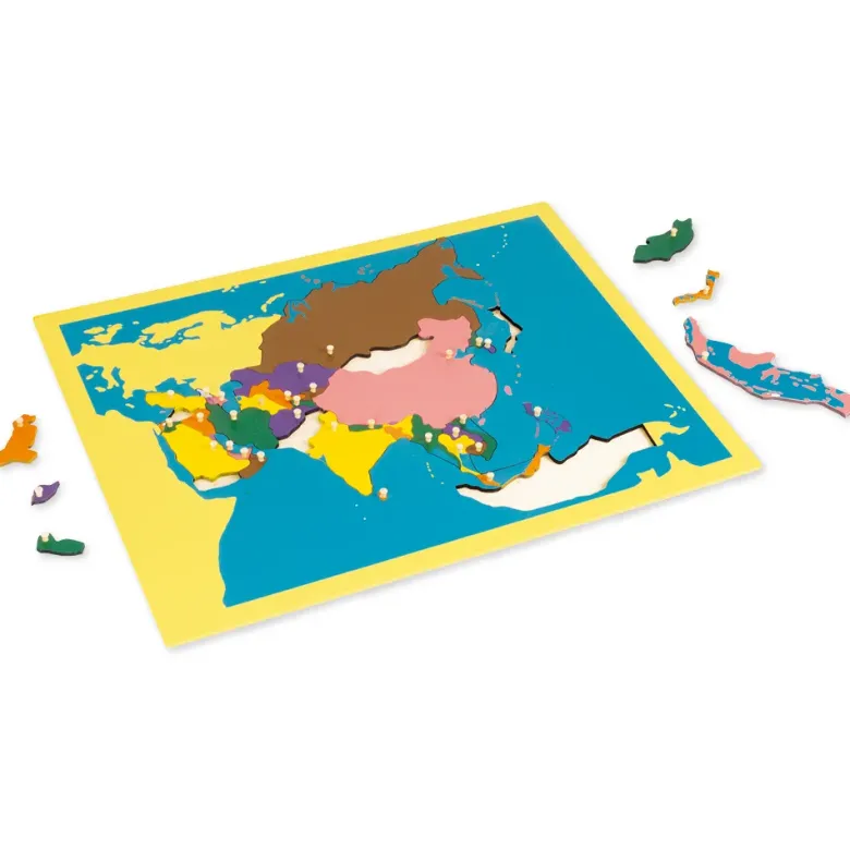 TimeTEX Puzzlekarte Asien "Montessori Premium"