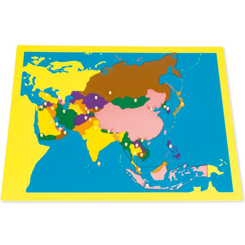 TimeTEX Puzzlekarte Asien "Montessori Premium"