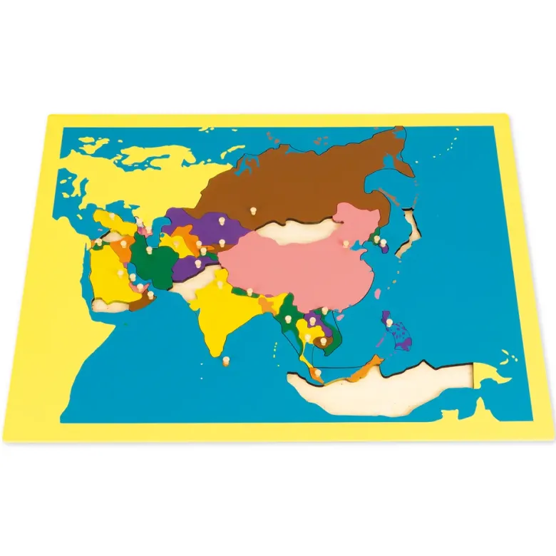 TimeTEX Puzzlekarte Asien "Montessori Premium"