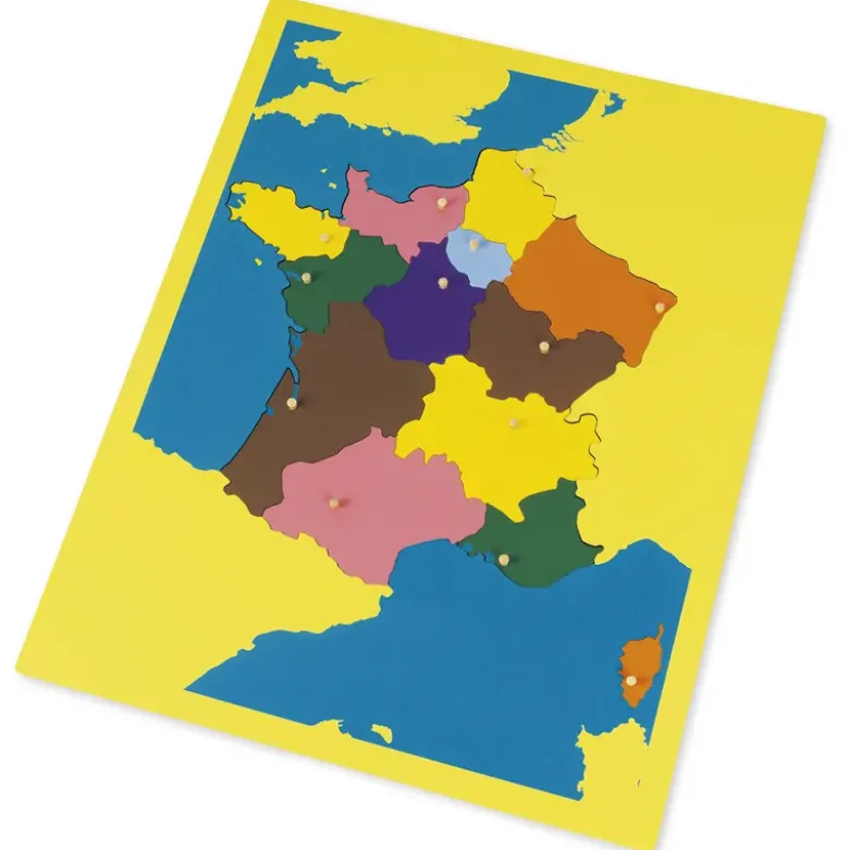 TimeTEX Puzzlekarte Frankreich "Montessori Premium"