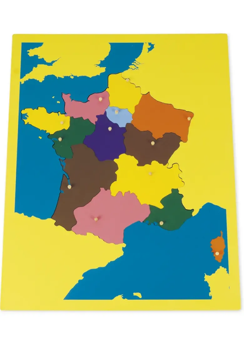 TimeTEX Puzzlekarte Frankreich "Montessori Premium"