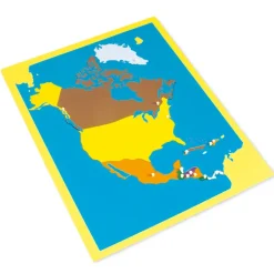 TimeTEX Puzzlekarte Nordamerika "Montessori Premium"