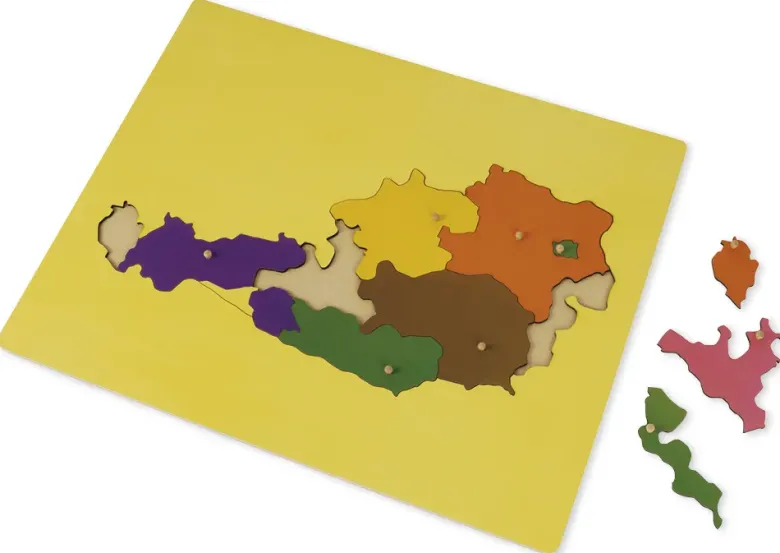 TimeTEX Puzzlekarte Österreich "Montessori Premium"