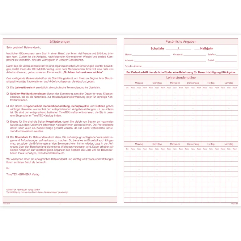 TimeTEX Referendar-Heft A4
