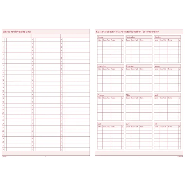 TimeTEX Referendariats-Planer "Documento" A4-Plus