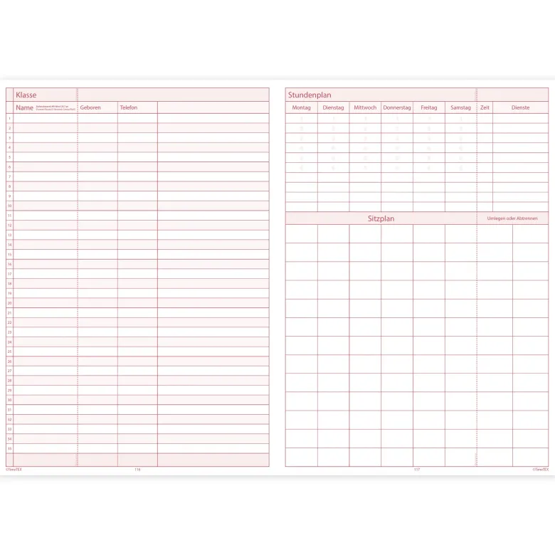 TimeTEX Referendariats-Planer "Documento" A4-Plus