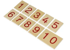 TimeTEX Satz Ziffern 1-10 auf Holzbrettchen "Montessori Premium"