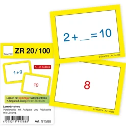 TimeTEX Schüler-Übungsset "Zahlenraum bis 20", 46-tlg. in Dokumentenmappe