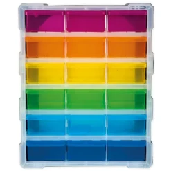 TimeTEX Schubladen-Box "Regenbogen", 6-farbig mit 18 Schüben