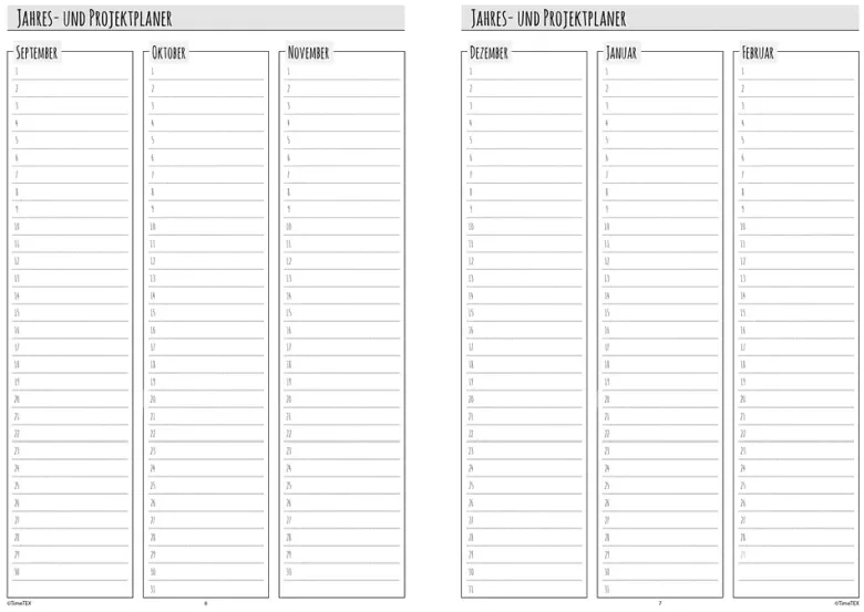 TimeTEX Semester-Planer A5