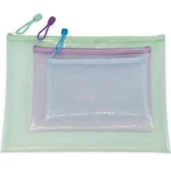 TimeTEX Set Flexo-Utensilien-Taschen farbig, 3-tlg.
