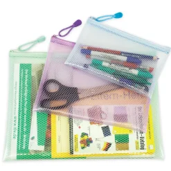 TimeTEX Set Flexo-Utensilien-Taschen farbig, 3-tlg.