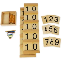 TimeTEX Set Seguintafeln I (11-19) und Kasten mit Perlen "Montessori Premium"