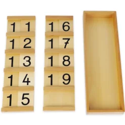 TimeTEX Set Seguintafeln I (11-19) und Kasten mit Perlen "Montessori Premium"