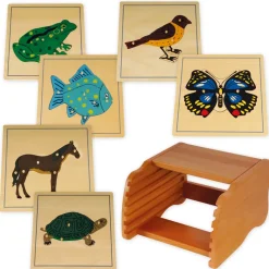 TimeTEX Set Tierpuzzle mit Ständer "Montessori Premium"