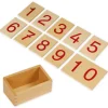 TimeTEX Set Ziffern 1-10 auf Holzbrettchen mit Kasten "Montessori Premium"