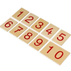 TimeTEX Set Ziffern 1-10 auf Holzbrettchen mit Kasten "Montessori Premium"