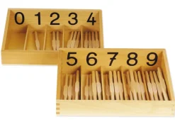 TimeTEX Spindelkästen 0-9, Druckschrift "Montessori Premium"