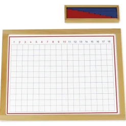 TimeTEX Streifenbrett zur Addition, im Holzrahmen "Montessori Premium"