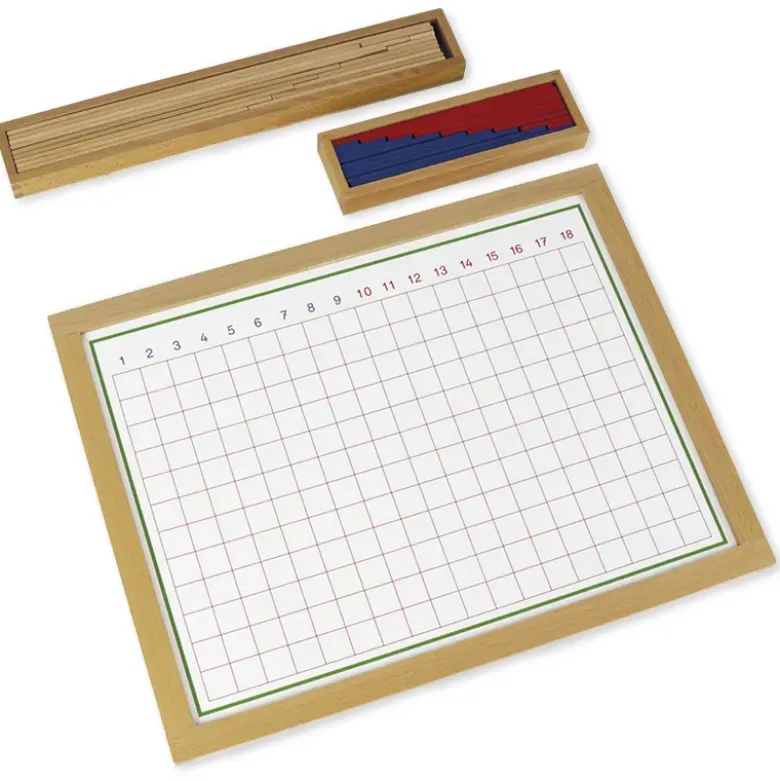 TimeTEX Streifenbrett zur Subtraktion, im Holzrahmen "Montessori Premium"