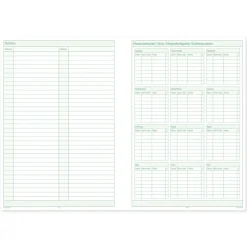 TimeTEX System-Schulplaner A4, grün 2026/2027
