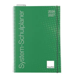 TimeTEX System-Schulplaner A5, grün 2026/2027