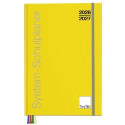 TimeTEX System-Schulplaner A6-Plus, gelb 2026/2027