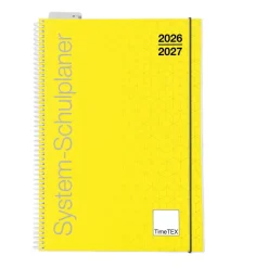 TimeTEX System-Schulplaner Ringbindung A4, gelb, 2026/2027