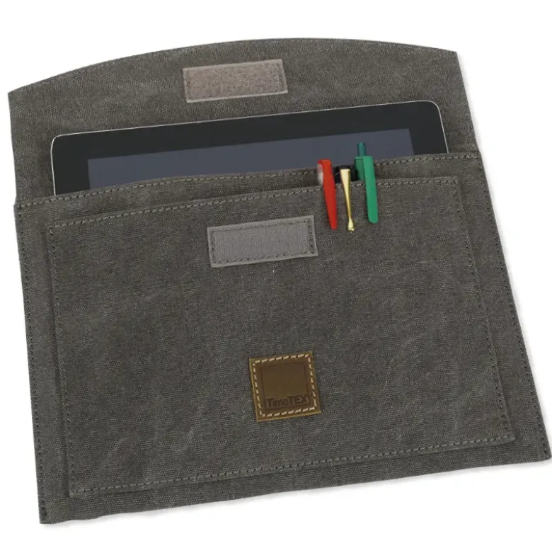 TimeTEX Tablet-Hülle aus Canvas mit Einstecktasche, 30x21 cm