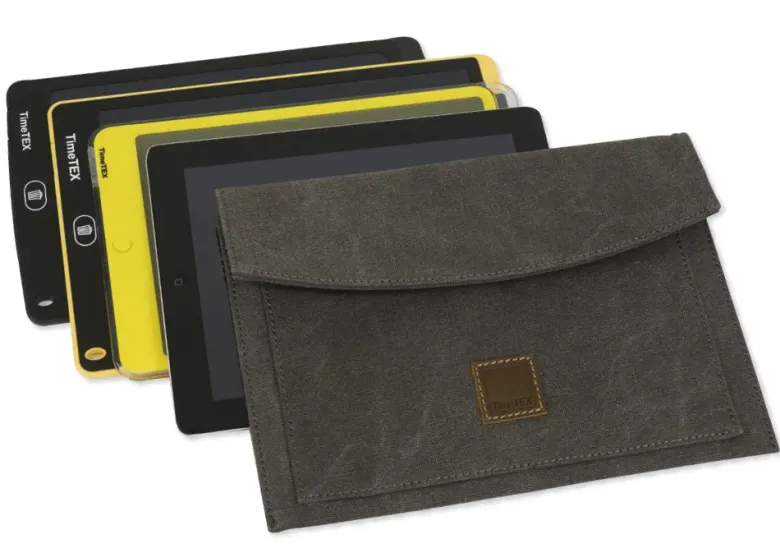 TimeTEX Tablet-Hülle aus Canvas mit Einstecktasche, 30x21 cm