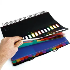TimeTEX Tisch-Fächermappe 1-32 A4, farbig mit Verschlussgummi