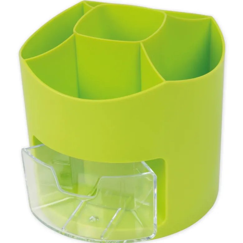 TimeTEX Tisch-Organizer mit Schubfach, drehbar, grün