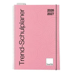 TimeTEX Trend-Schulplaner A4, 2026/2027, flamingo