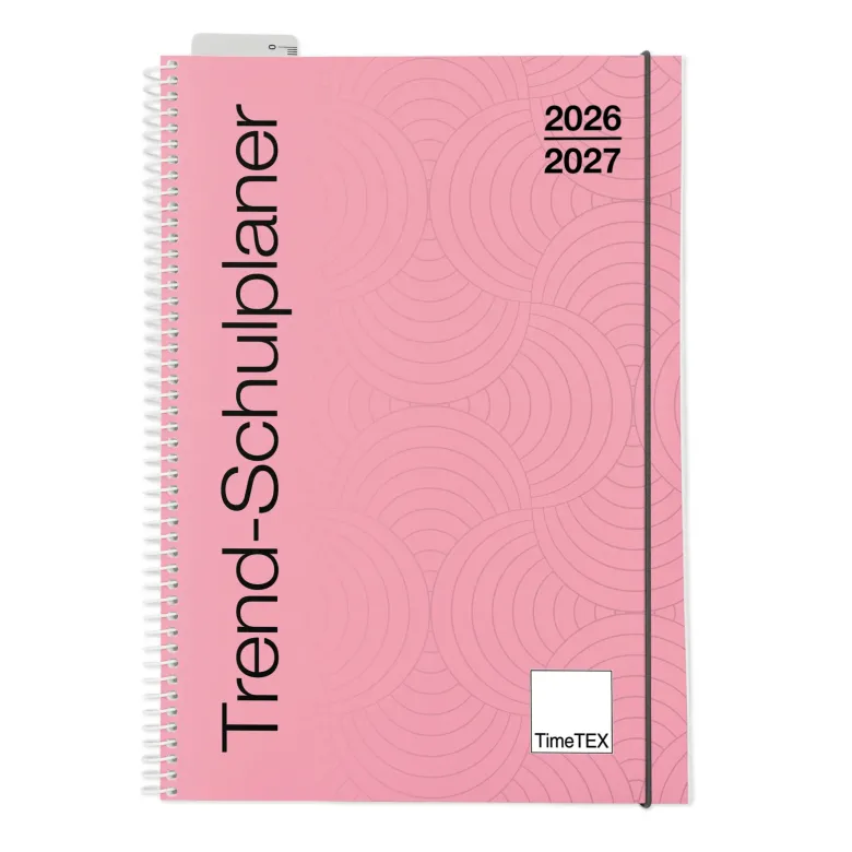 TimeTEX Trend-Schulplaner A5, 2026/2027, flamingo