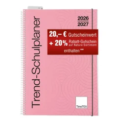 TimeTEX Trend-Schulplaner A5, 2026/2027, flamingo