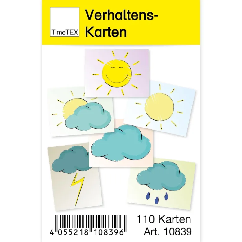 TimeTEX Verhaltens-Karten im Etui, 110 Stück