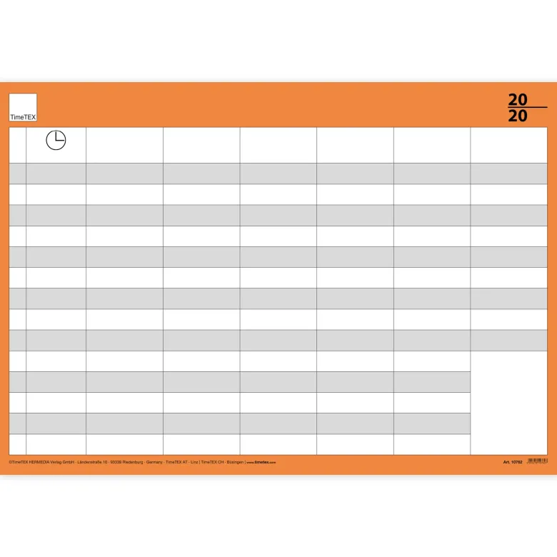 TimeTEX Wand-Stundenplan mit Stift + Klick-Fix-Halter