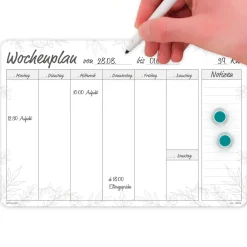 TimeTEX Whiteboard-Wochenplan A4 "Meine Woche", magnetisch, 4-tlg.