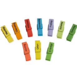 TimeTEX Wochentags-Klammern 10-tlg., farbig, mit Magnet