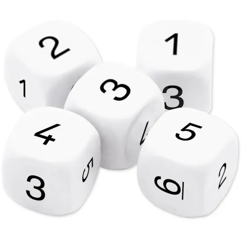 TimeTEX Würfel-Set "Ziffern 1-6", 5-tlg., 16 mm